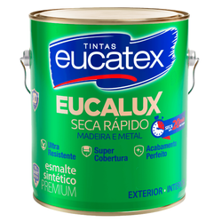 Esmalte Sintético Brilhante Prêmium 3,6 Litros - EUCALUX SECA RÁPIDO - EUCATEX - CONSTRUTINTAS