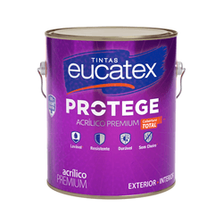 Tinta Acrílica Semi Brilho Eucatex Protege Branco 3,6L - CONSTRUTINTAS