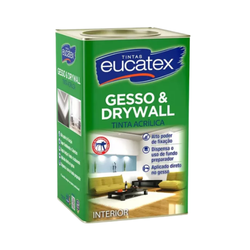 Tinta Acrílica Gesso Branco Eucatex 18L - CONSTRUTINTAS