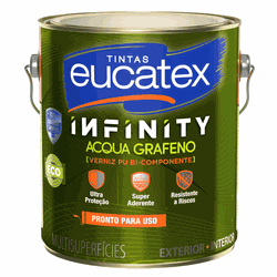 Verniz PU Acetinado 3 Litros Acqua Grafeno - INFINITY EUCATEX - CONSTRUTINTAS