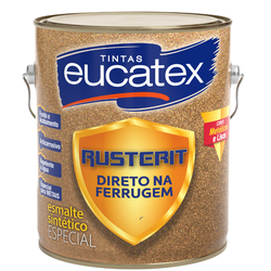 ESMALTE METALICO (ESCOLHA A COR) 3,6 LITROS - EUCATEX RUSTERIT - CONSTRUTINTAS