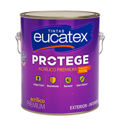 Tinta Acrílica Acetinado Eucatex Protege Branco 3,6L - CONSTRUTINTAS