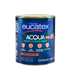 Tinta Esmalte Eucatex ACQUA Base Água Brilhante 0,9L - CONSTRUTINTAS