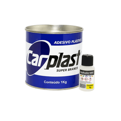 Adesivo Plastico Branco 1Kg + Catalisador Carplast - MAXI RUBBER - CONSTRUTINTAS