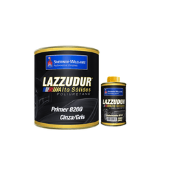 KIT Primer Poliuretano Cinza 8200 800ml + Endurecedor 8110 100ml - LAZZURIL SHERWIN WILLIAMS - CONSTRUTINTAS