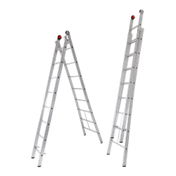 Escada 08 Degraus Extensiva Alumínio - REISAM - CONSTRUTINTAS