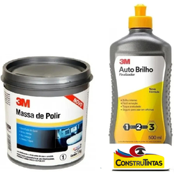 Kit 3m Massa De Polir e 3m Auto Brilho