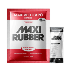 Sachê Vedador para Capô 100g Branco + Catalizador B 18g - MAXIVED CAPÔ MAXI RUBBER - CONSTRUTINTAS