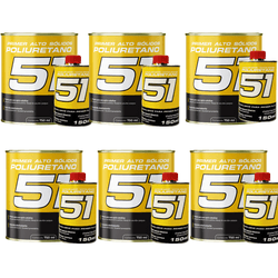 KIT Com 6 Primer PU 51 750ml + Endurecedor 150ml - MAXI RUBBER - CONSTRUTINTAS