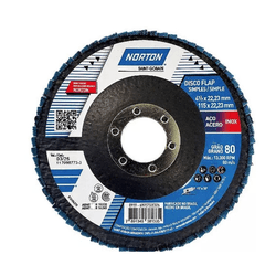 Disco de Lixa Flap 4.1/2 Pol Grão 80 - NORTON - CONSTRUTINTAS