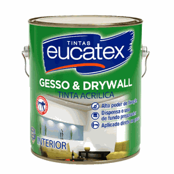 Tinta Acrílica Gesso Branco Eucatex 3,6L - CONSTRUTINTAS