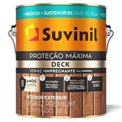 VERNIZ ACETINADO NATURAL 3,6L DECK NATURAL PROTEÇÃO MÁXIMA-SUVINIL - CONSTRUTINTAS