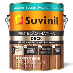 VERNIZ ACETINADO INCOLOR 3,6L DECK NATURAL PROTEÇÃO MÁXIMA-SUVINIL - CONSTRUTINTAS