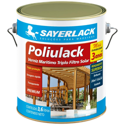 Verniz Brilhante Maritimo Incolor 3,6L Poliulack - Sayerlack - CONSTRUTINTAS