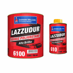 KIT Verniz PU 6100 750ml + Endurecedor 610 150ml - Médio Sólidos - LAZZURIL SHERWIN WILLIAMS - CONSTRUTINTAS