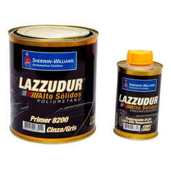 KIT Primer Poliuretano Cinza 8200 800ml + Endurecedor 8110 100ml - LAZZURIL SHERWIN WILLIAMS - CONSTRUTINTAS