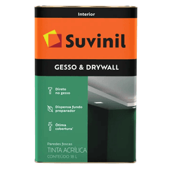 Tinta Acrilica Branco 18 Litros - GESSO E DRYWALL - SUVINIL - CONSTRUTINTAS