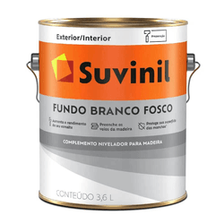 Fundo Branco Fosco P/ Madeira Suvinil 3,6 Litros - CONSTRUTINTAS