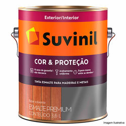 Esmalte Sintético Acetinado Branco 3,6L Cor e Proteçao - Suvinil - CONSTRUTINTAS