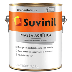 Massa Acrílica Suvinil 3,6 Litros 5,5kg - CONSTRUTINTAS