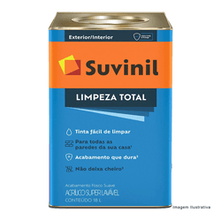 Tinta Acrílica Branco Limpeza Total 18L Suvinil - CONSTRUTINTAS