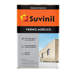 Verniz Acrílico Incolor Suvinil 18L - CONSTRUTINTAS