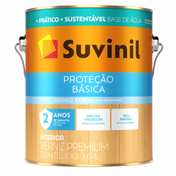 VERNIZ BRILHANTE INCOLOR 3,6L COPAL PROTEÇÃO BASICA - SUVINIL - CONSTRUTINTAS