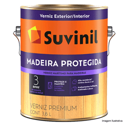 Verniz Acetinado Incolor Maritimo Suvinil 3,6L - CONSTRUTINTAS