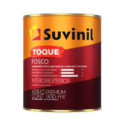 Tinta Acrílica Fosca Prêmium Branco 900ml - SUVINIL TOQUE FOSCO - CONSTRUTINTAS
