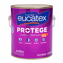 Tinta Acrílica Fosca Prêmium 3,6 Litros - EUCATEX PROTEGE - CONSTRUTINTAS