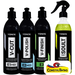 Kit Composto Polidor Vonixx V-CUT V-POLISH V-FINISH SOULT FAST