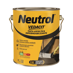 Imper Tinta Asfáltica 3,6L - NEUTROL - VEDACIT - CONSTRUTINTAS