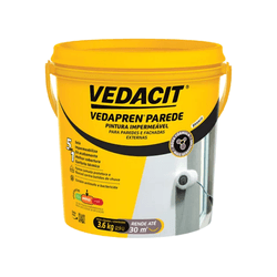 Impermeabilizante Parede Branco 3,6kg Vedapren - VEDACIT - CONSTRUTINTAS