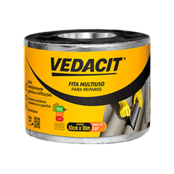 Fita Multiuso Auto-Adesiva 10cm x 01 metro Aluminio - Vedacit - CONSTRUTINTAS