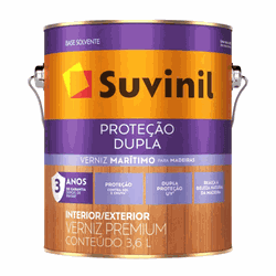 Verniz Fosco Natural Marítimo 3,6 Litros - PROTEÇÃO DUPLA - SUVINIL - CONSTRUTINTAS