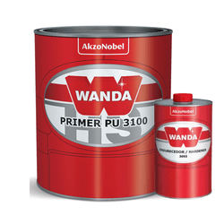 KIT Fundo Primer PU 3100 800ml + Catalisador 3093 100ml - WANDA - CONSTRUTINTAS