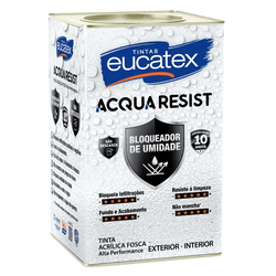 Tinta Acrílica Branco Fosco Acqua Resist 18 Litros - EUCATEX - CONSTRUTINTAS