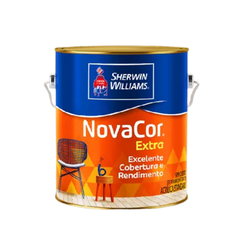 Tinta Acrílica Semibrilho Branco 3,6 Litros - NOVACOR EXTRA - SHERWIN WILLIAMS - CONSTRUTINTAS