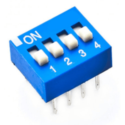 Dip Switch 4 Vias Azul 180 Graus - COPEL ELETRONICA