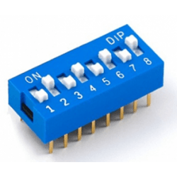 Dip Switch 8 Vias Azul 180 Graus - COPEL ELETRONICA