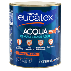 ESMALTE ACQUA FOS PRETO BASE AGUA 3,6L EUCATEX - Corante Tintas