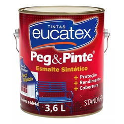 PEG E PINTE ESMALTE BRILHANTE CORES 3,6L EUCATEX - Corante Tintas