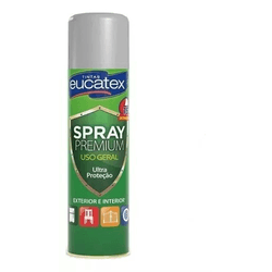 SPRAY ALTA TEMPERATURA ALUMINIO 400ML EUCATEX - Corante Tintas
