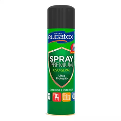 SPRAY ALTA TEMPERATURA PRETO FOSCO 400ML EUCATEX - Corante Tintas