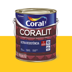 ESMALTE CORALIT ULTRA AMARELO ALTO BRILHO 3,6L - CORBELLA TINTAS