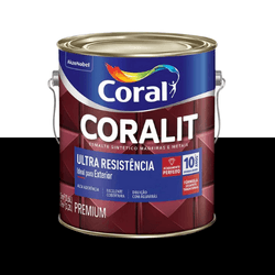 ESMALTE CORALIT ULTRA PRETO ALTO BRILHO 3,6L - CORBELLA TINTAS