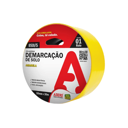FITA DEMARCACAO SOLO AMARELA 50MM X 15M ADERE - CORBELLA TINTAS