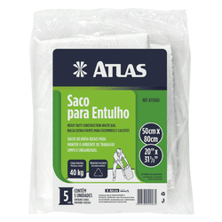 SACO P/ENTULHO 40KG ATLAS EMB C/ 5 UN REF. AT5080 - CORBELLA TINTAS