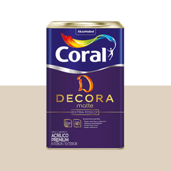 TINTA CORAL DECORA MATTE PALHA 18L ACRÍLICO PREMIU... - CORBELLA TINTAS
