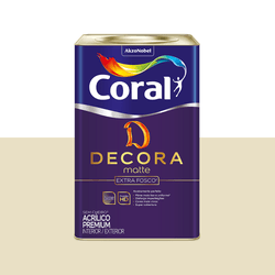 TINTA CORAL DECORA MATTE ALGODÃO EGÍPCIO 18L ACRÍL... - CORBELLA TINTAS